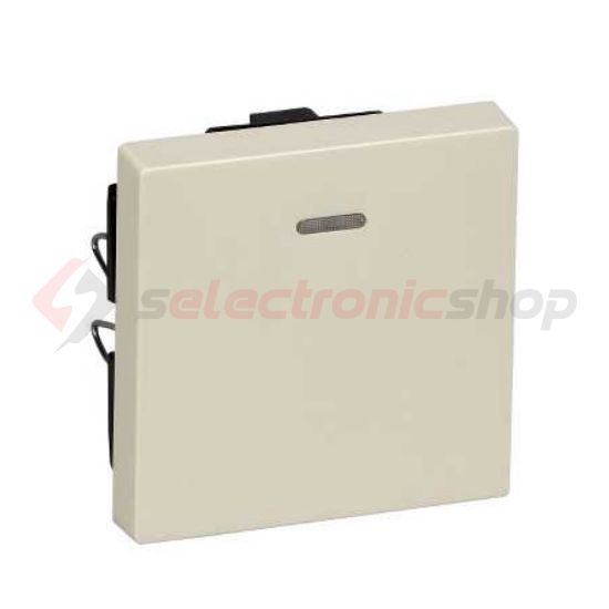 Merten-SM billentyű egyes kapcs/nyg.-hoz krém üres-jel  jelzőfényes IP20 műanyag fényes Schneider - MTN436044