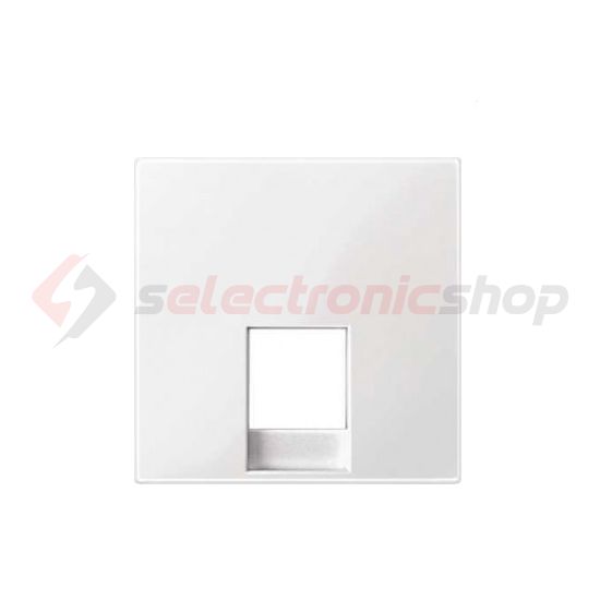 Merten-SM fedlap RJ11 telefoncsatlakozóhoz műanyag címketartó nélkül polárfehér Schneider - MTN469619