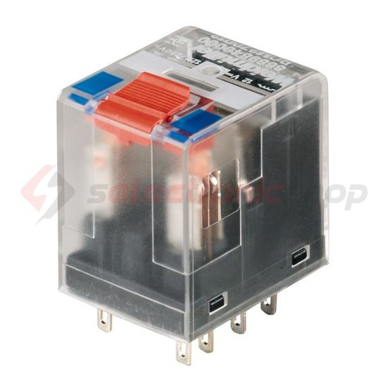 Miniatűr ipari relé tesztgombbal 12A 4-v dugaszolós 207-253VAC monostabil RCM570730 Weidmüller - 1181100000