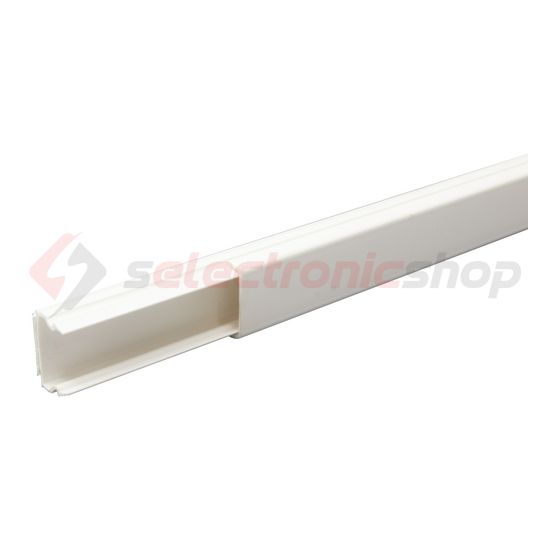 Minicsatorna öntapadós 20mm x 12mm 2000mm kezeletlen műanyag fényesfehér DLP ECO mini LEGRAND - 638129