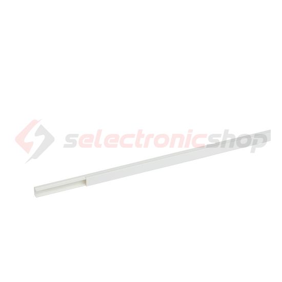 Minicsatorna öntapadós 20mm x 12mm 2000mm kezeletlen műanyag fényesfehér DLP ECO mini LEGRAND - 638129