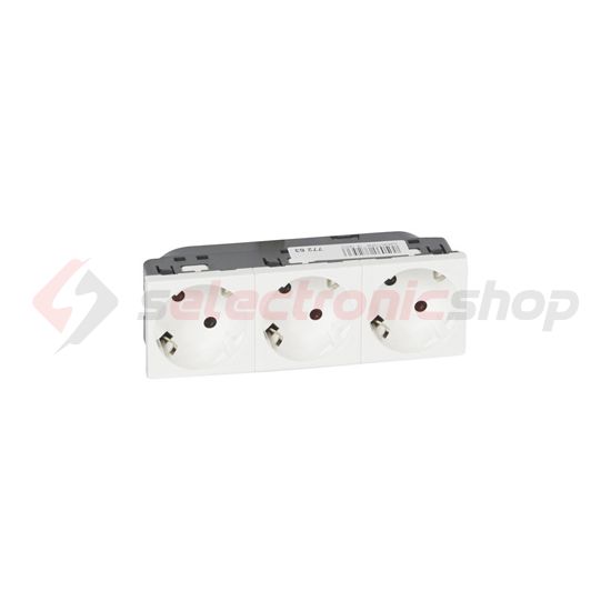 Mosaic 162/3 dugalj sínes földelt központi fedlap fehér IP20 beépített rugós LEGRAND - 077253