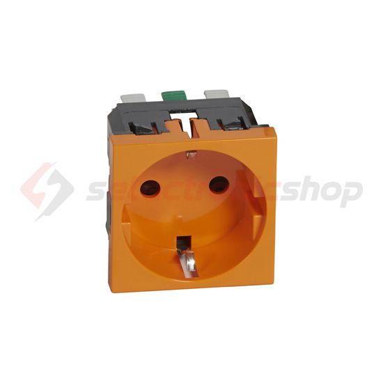 Mosaic 162 dugalj földelt központi fedlap gyerekzárral narancs IP41 modultartó LEGRAND - 077217