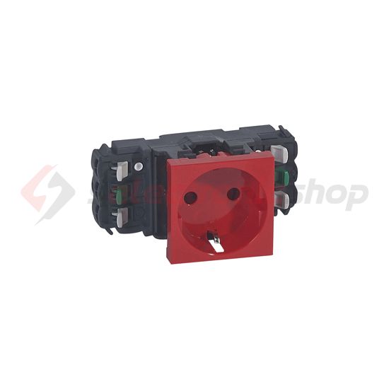 Mosaic 162 dugalj sínes földelt központi fedlap piros IP40 csatornába szorítókapcsos DLP LEGRAND - 077411