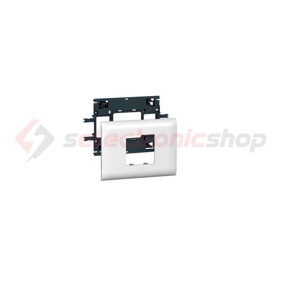 Mosaic csatorna-szerelvénykeret 85mm-fedélhez 2-egység kezeletlen műanyag fényesfehér DLP LEGRAND - 010992