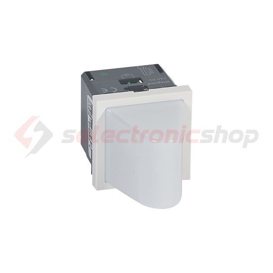 Mosaic jelzőlámpa betét központi fedéllel 0.7W 24V zöld-fényű süllyesztett műanyag fényes LEGRAND - 078562