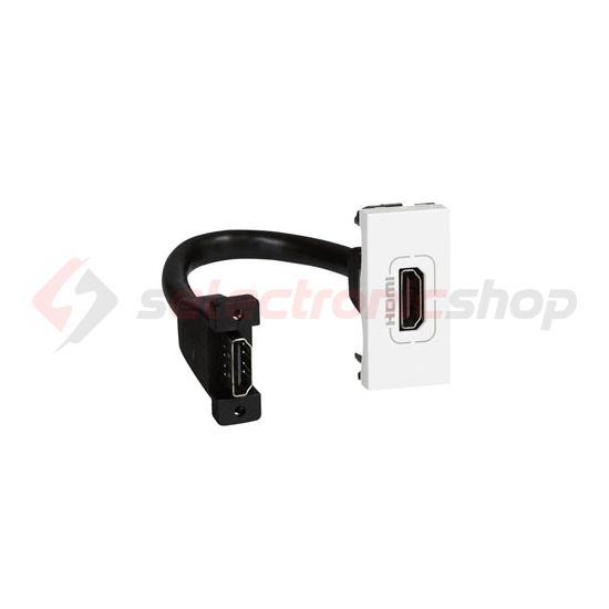 Mosaic médiacsatlakozó betét közp. fedéllel HDMI 0,15m kábellel fehér címketartóval LEGRAND - 078778