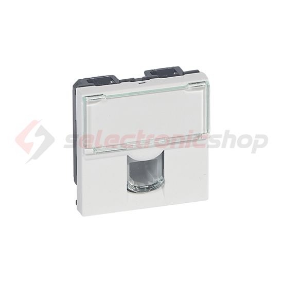 Mosaic telefon csatlakozó betét közp. fedéllel RJ11 műanyag fehér címketartóval LEGRAND - 078731