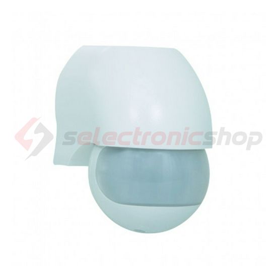 Mozgásérzékelő állítható: vízsz./függpl. 12m/előre 180° PIR 1200W 230V fehér IP44 ANCO - 321127