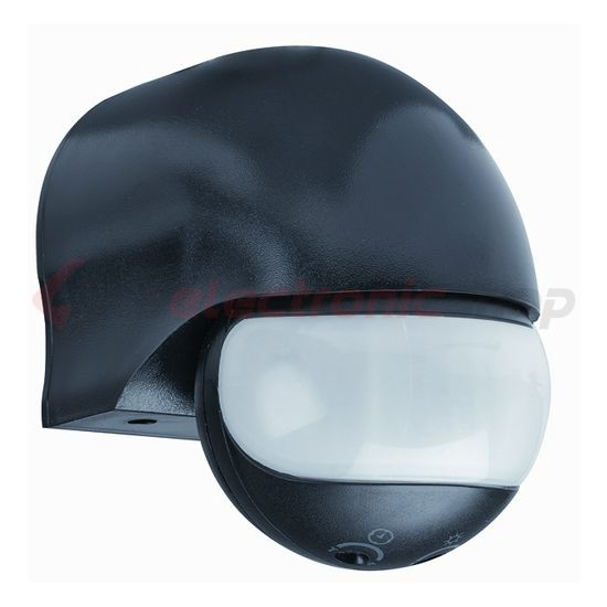 Mozgásérzékelő falra 12m/előre 180° PIR 1000W 230V fekete IP44 McGuard mini BM180sw GROTHE - 94515