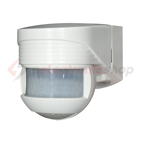 Mozgásérzékelő kültéri falra 12x10m 200° PIR 1000W 230V fehér IP44 LC-Click-N 200 B.E.G. - 91002