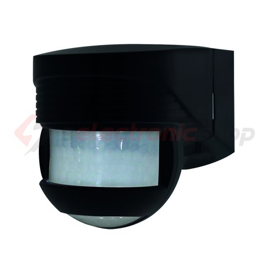 Mozgásérzékelő kültéri falra 12x10m 200° PIR 1000W 230V fekete IP44 LC-Click-N 200 B.E.G. - 91022