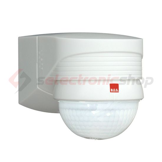 Mozgásérzékelő kültéri falra 16x20m 280° PIR 2000W 230V fehér IP44 LC-Plus 280 B.E.G. - 91008