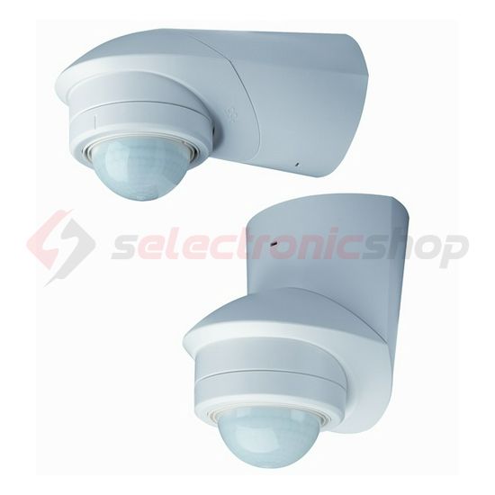 Mozgásérzékelő kültéri felületre 12m/előre 360° PIR 1000W 230V fehér McGuard prof BM360ws GROTHE - 94532