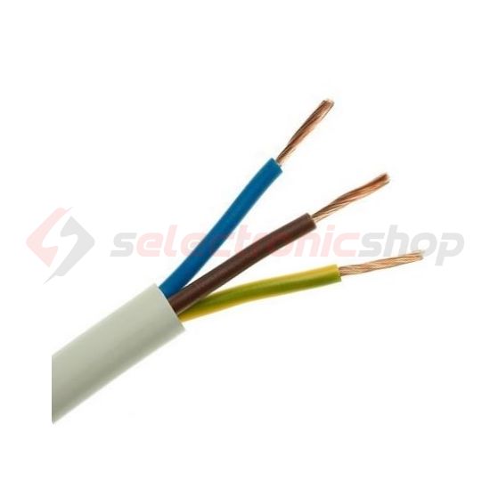 Műanyagköpenyű kábel H05VV-F 3x 1.5mm2 hajlékony 300V/U0 300V fehér H05VV-F (MT) 100m KÁBELgyártó - MT3X1,5.