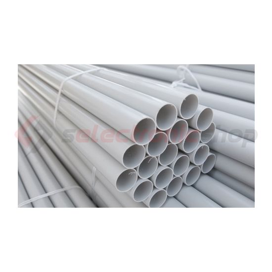 MÜIII védőcső vékonyfalú 2,5m 36mm/ szürke merev BUDVILL - CSŐ0012