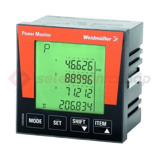 Multifunkciós teljesítménymérő 1/5A 96x96mm MODBUS A-mérő  V-mérő POWER MONITOR Weidmüller - 1423550000