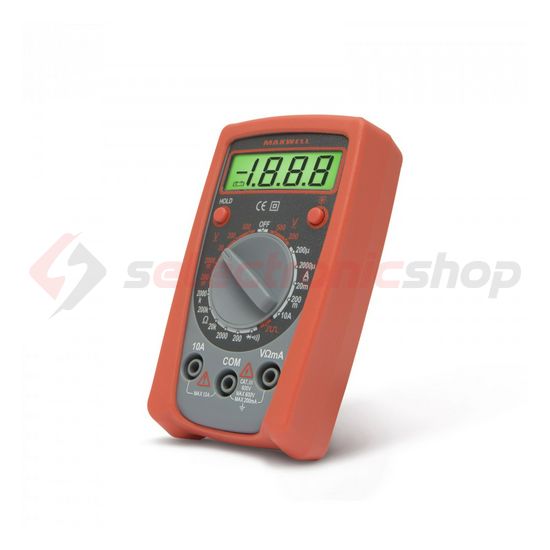 Multiméter V-A-Ohm digitális 500VDC 500VAC 10ADC 2MOhm MX-25103 Maxwell
