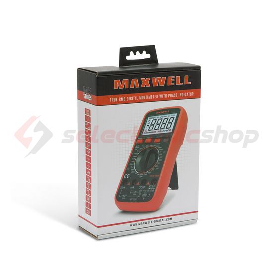 Multiméter V-A-Ohm-µF-°C digitális 1000VDC 1000VAC 20ADC 20AAC 200MOhm MX-25302 Maxwell