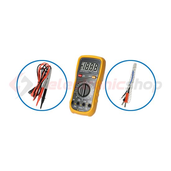 Multiméter V-A-Ohm-µF-°C-Hz digitális 1000VDC 750VAC 10ADC 10AAC 200MOhm SMA - SMA 64