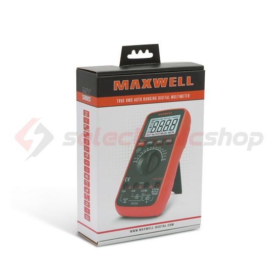 Multiméter V-A-Ohm-µF-°C-Hz digitális 1000VDC 750VAC 10ADC 10AAC 40MOhm MX-25303 Maxwell