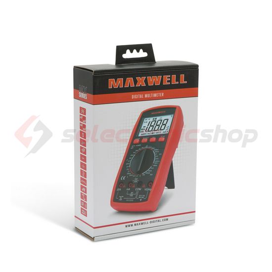 Multiméter V-A-Ohm-µF-°C-Hz-H digitális 1000VDC 750VAC 20ADC 20AAC 200MOhm MX-25306 Maxwell
