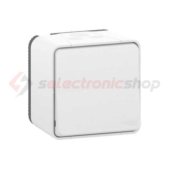 MurevaStyl 106 váltókapcsoló betét komplett házban fehér falonkívüli csavaros IP55 1- Schneider - MUR39021