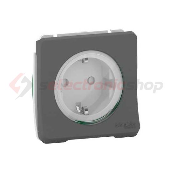 MurevaStyl 162 dugalj földelt szürke IP55 falonkívüli Schneider - MUR36135