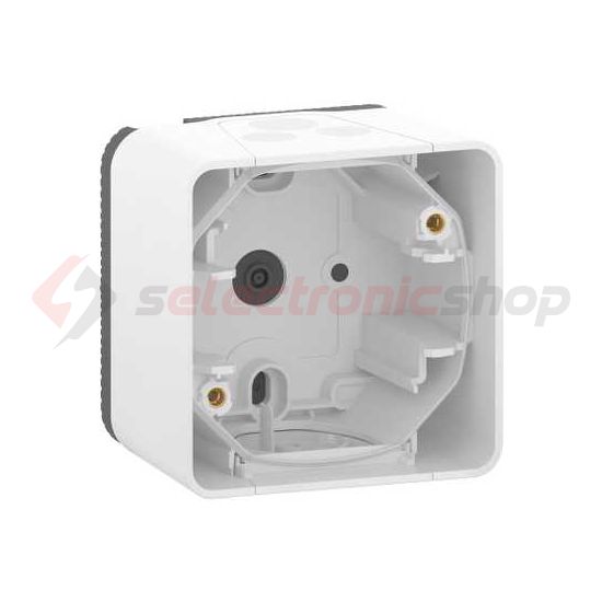 MurevaStyl kiemelődoboz 1-es vízszintes és függőleges fehér műanyag IP55 Schneider - MUR39911