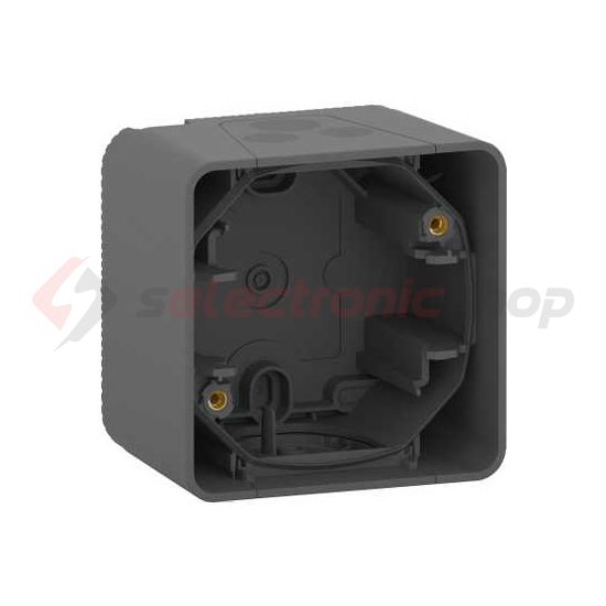 MurevaStyl kiemelődoboz 1-es vízszintes és függőleges szürke műanyag IP55 Schneider - MUR37911