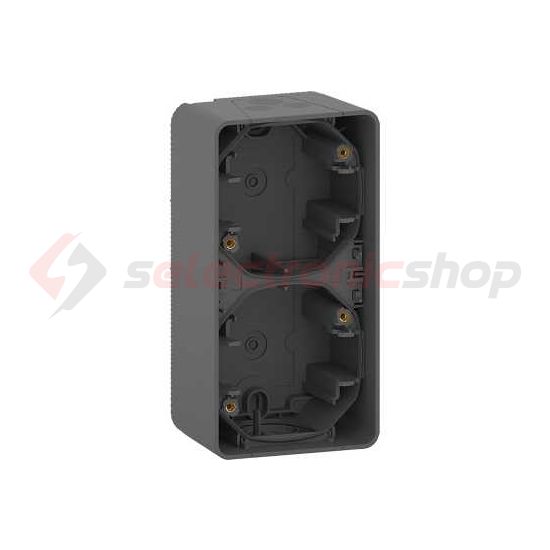 MurevaStyl kiemelődoboz 2-es függőleges szürke műanyag IP55 Schneider - MUR37912