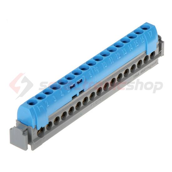 N-sín 17P csavaros 16csatl./16mm2 1csatl./25mm2 kalapsínre Lexic LEGRAND - 004845