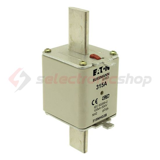 NH biztosítóbetét NH2 315A gL/gG 500V AC 120kA kombikijelző-kioldásjelzéssel Bussmann EATON - 315NHG2B