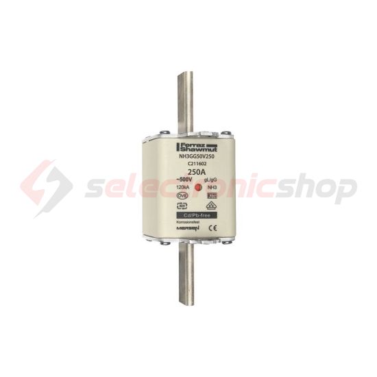 NH biztosítóbetét NH3 500A gL/gG 500V középső-kioldásjelzéssel NH2GG50V50 MERSEN - M217223A (373050)