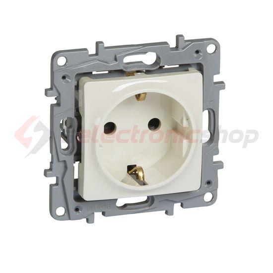 Niloé 162 dugalj földelt központi fedlap gyerekzárral bézs IP20 süllyesztett csavaros LEGRAND - 764629