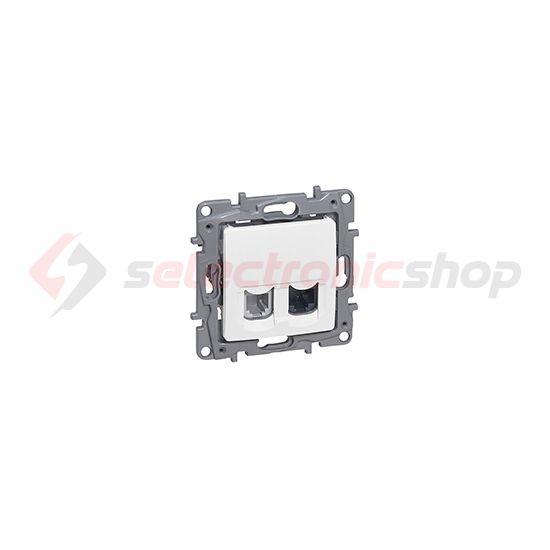 Niloé adatcsatlakozó dugalj UTP RJ45 8(8) Cat6 + RJ11 Cat3 RJ45 8(8) Cat5e fehér csavaros LEGRAND - 764570