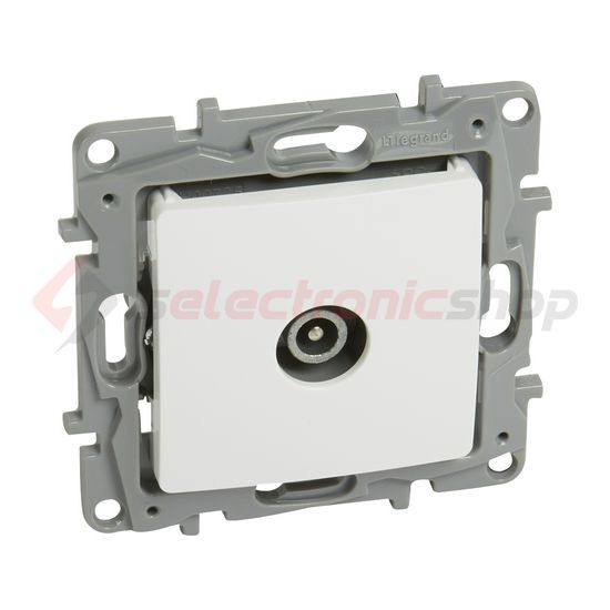 Niloé antenna aljzat TV körmös süllyesztett fehér 1-kimenet átmenő 14dB/860MHz LEGRAND - 764552