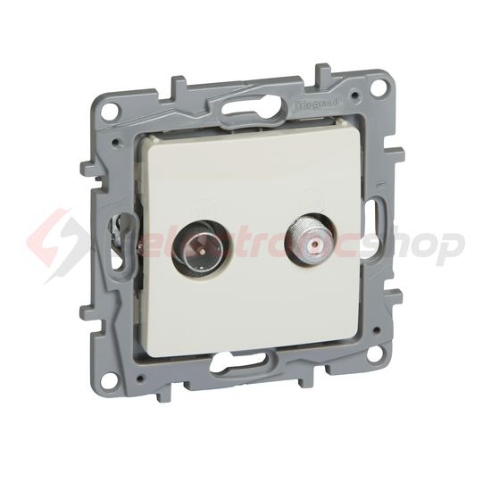 Niloé antenna aljzat TV-SAT süllyesztett bézs 2-kimenet MM-végzáró 10dB/860MHz LEGRAND - 764658