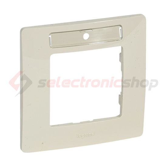 Niloé keret 1-es bézs vízszintes címketartóval műanyag LEGRAND - 665016