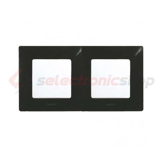 Niloé keret 2-es fekete vízszintes és függőleges műanyag LEGRAND - 397032