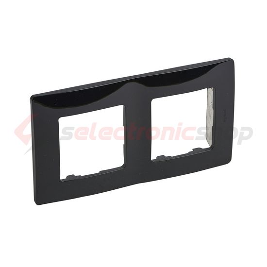 Niloé keret 2-es ónix fekete vízszintes és függőleges műanyag LEGRAND - 397052