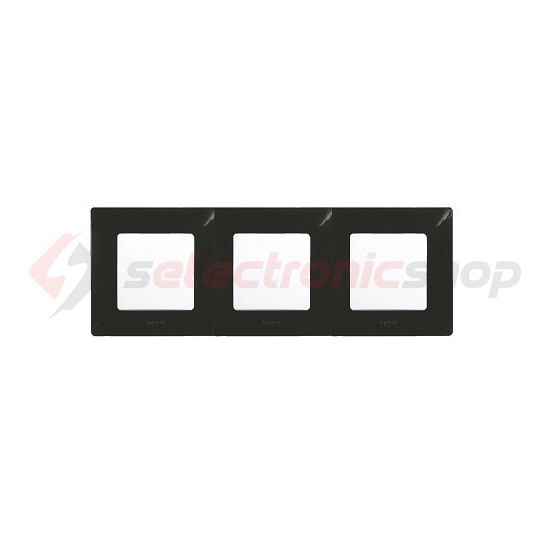 Niloé keret 3-as fekete vízszintes és függőleges műanyag LEGRAND - 397033