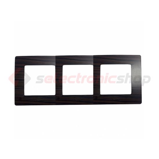 Niloé keret 3-as sötét fa dekor vízszintes és függőleges műanyag LEGRAND - 397093