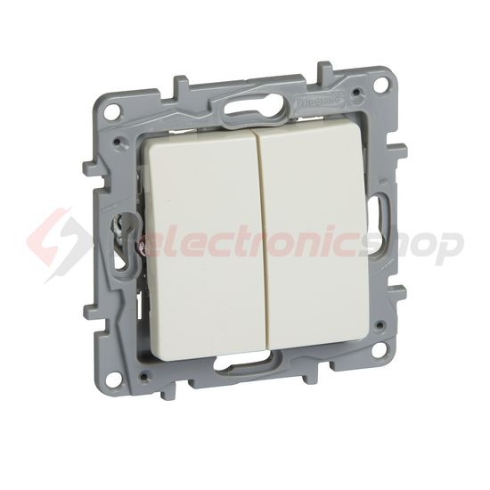 Niloé N106+6 nyomó betét 2- billentyűs 2v bézs IP20 süllyesztett dmax. műanyag LEGRAND - 764608