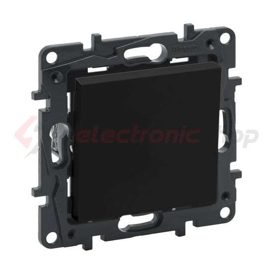 NiloéStep 107 keresztkapcsoló betét közp. fedéllel fekete süllyesztett rugós IP20 LEGRAND - 863507