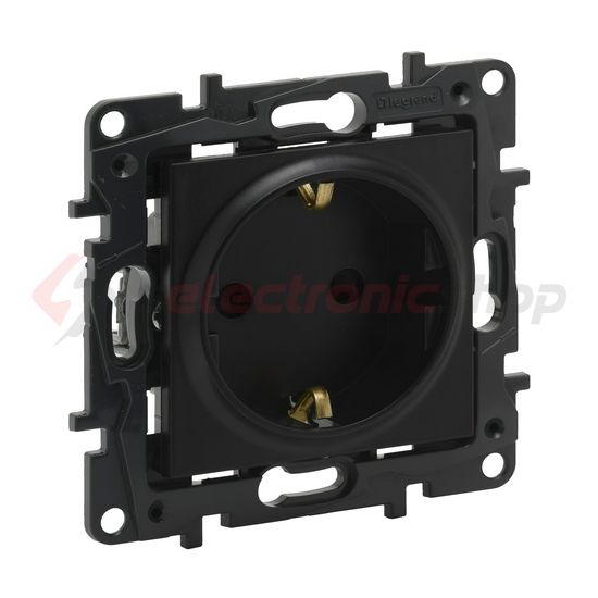 NiloéStep 162 dugalj gyerekzárral fekete IP20 süllyesztett rugós LEGRAND - 863520