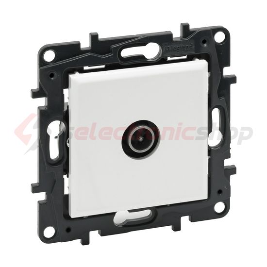 NiloéStep antenna aljzat TV átmenő 1x átmenő süllyesztett 15dB/860MHz fehér LEGRAND - 863172