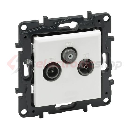 NiloéStep antenna aljzat TV-R-SAT csillagpontos 3x végzáró süllyesztett fehér 1.5dB/860MHz LEGRAND - 863180