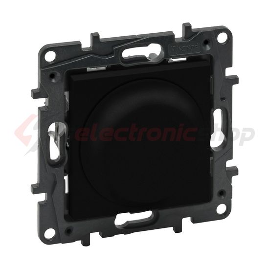 NiloéStep fényerőszabályzó 2vez. betét közp. fedéllel forgatógomb fekete 300W LEGRAND - 863552