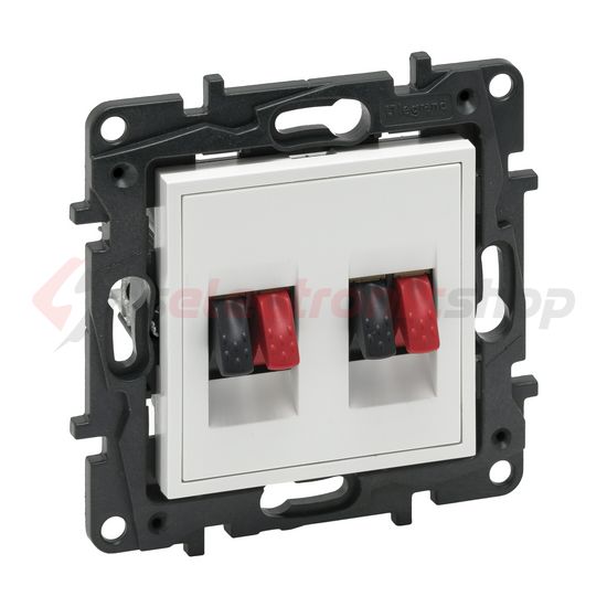 NiloéStep 2xhangszóró csatlakozó közp. fedéllel sztereó fehér LEGRAND - 863186